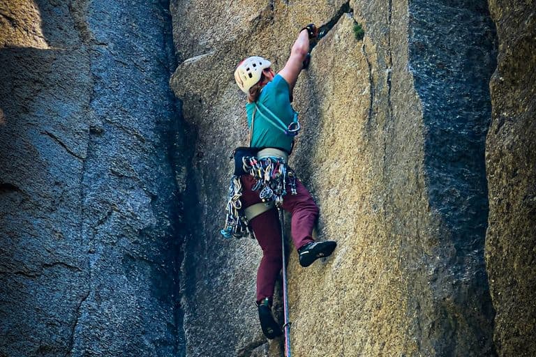 women climbing
